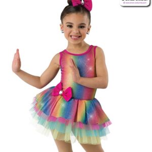 Rainbow Glitter Dance Costume